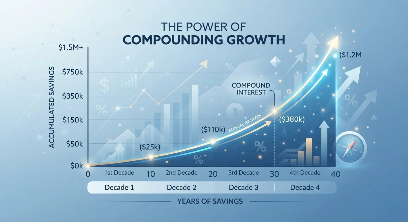 What Compound Interest Actually Does to Your Savings Over Time